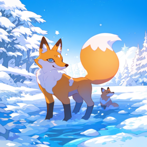 NovelAI,画像,イラスト,狐,fox,キツネ