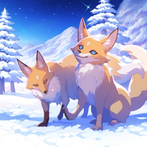 NovelAI,画像,イラスト,狐,fox,キツネ